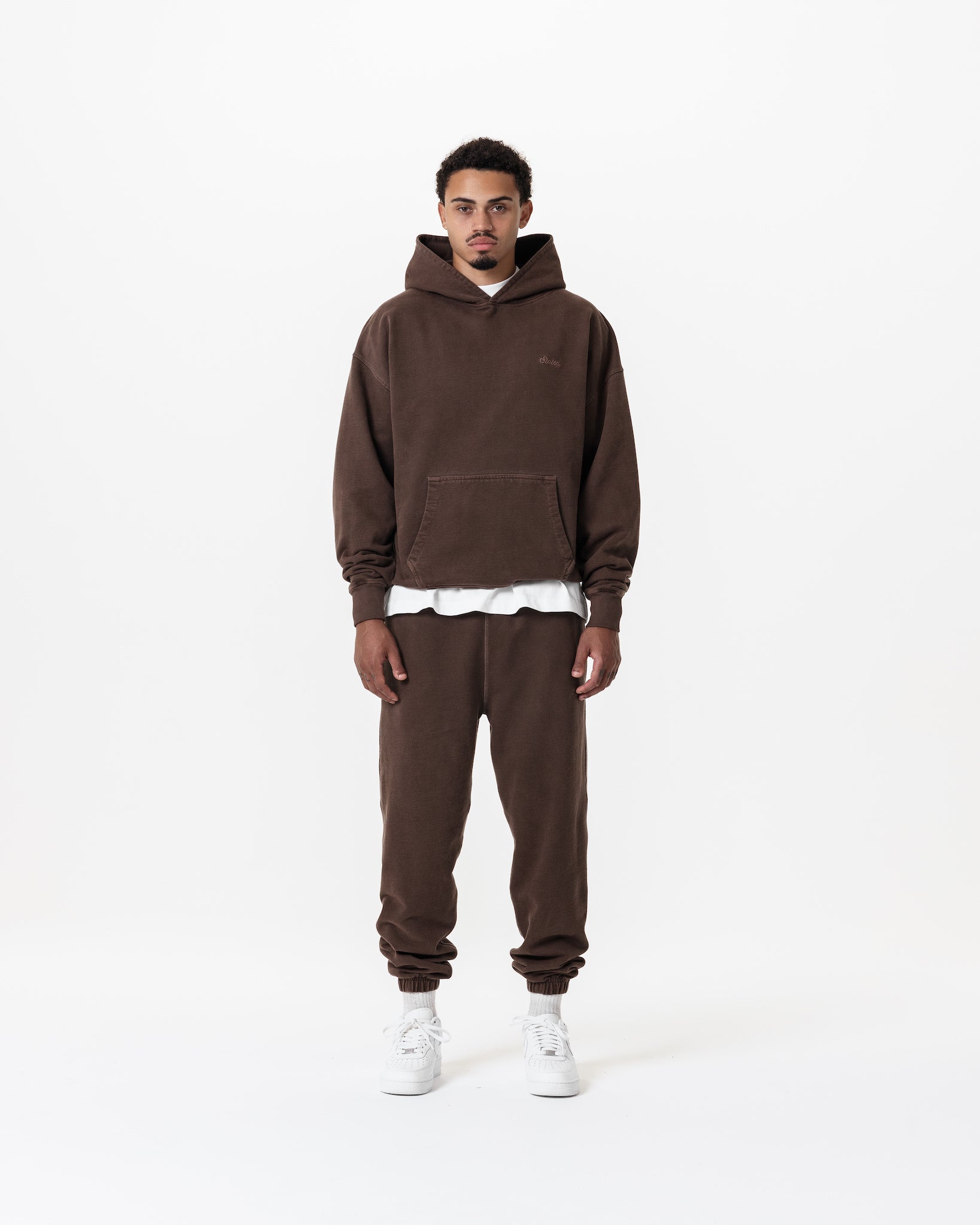 Classic Hoodie – Washed Brown