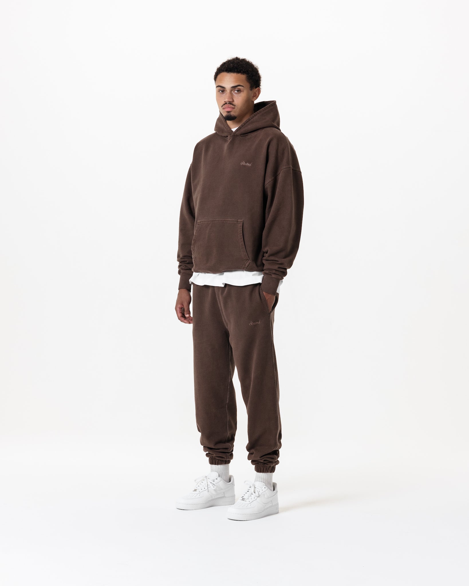 Classic Hoodie – Washed Brown