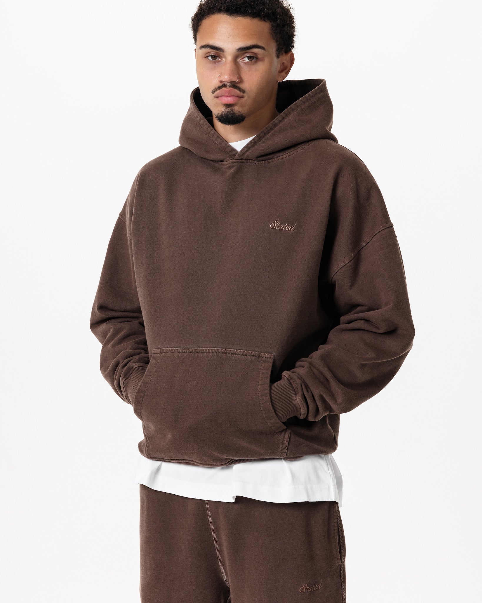 Classic Hoodie – Washed Brown