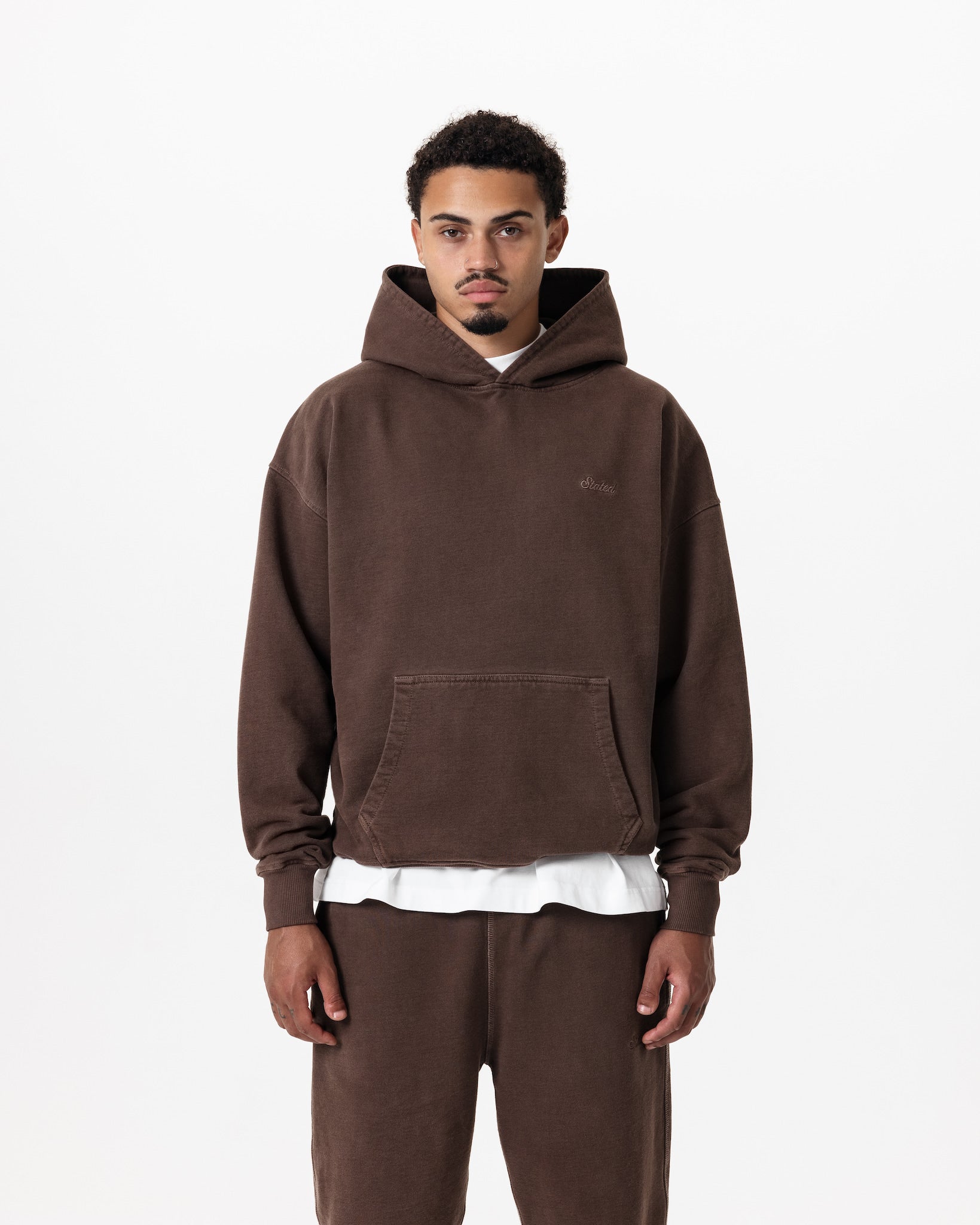 Classic Hoodie – Washed Brown