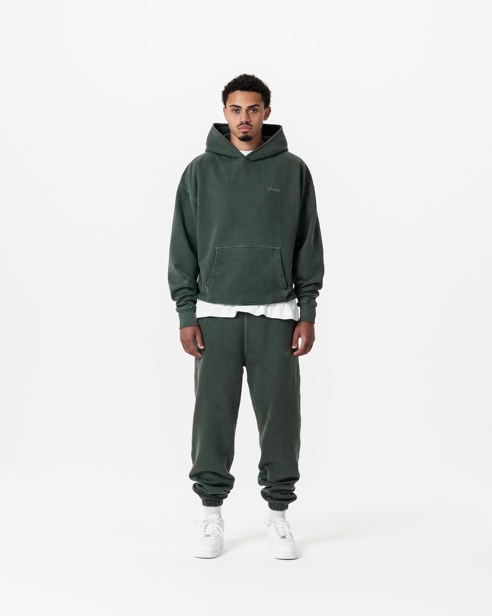 Classic Hoodie – Washed Green