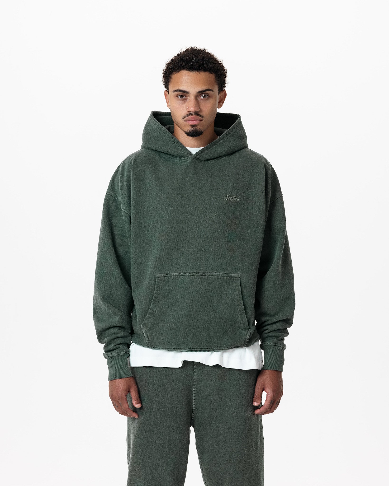 Classic Hoodie – Washed Green