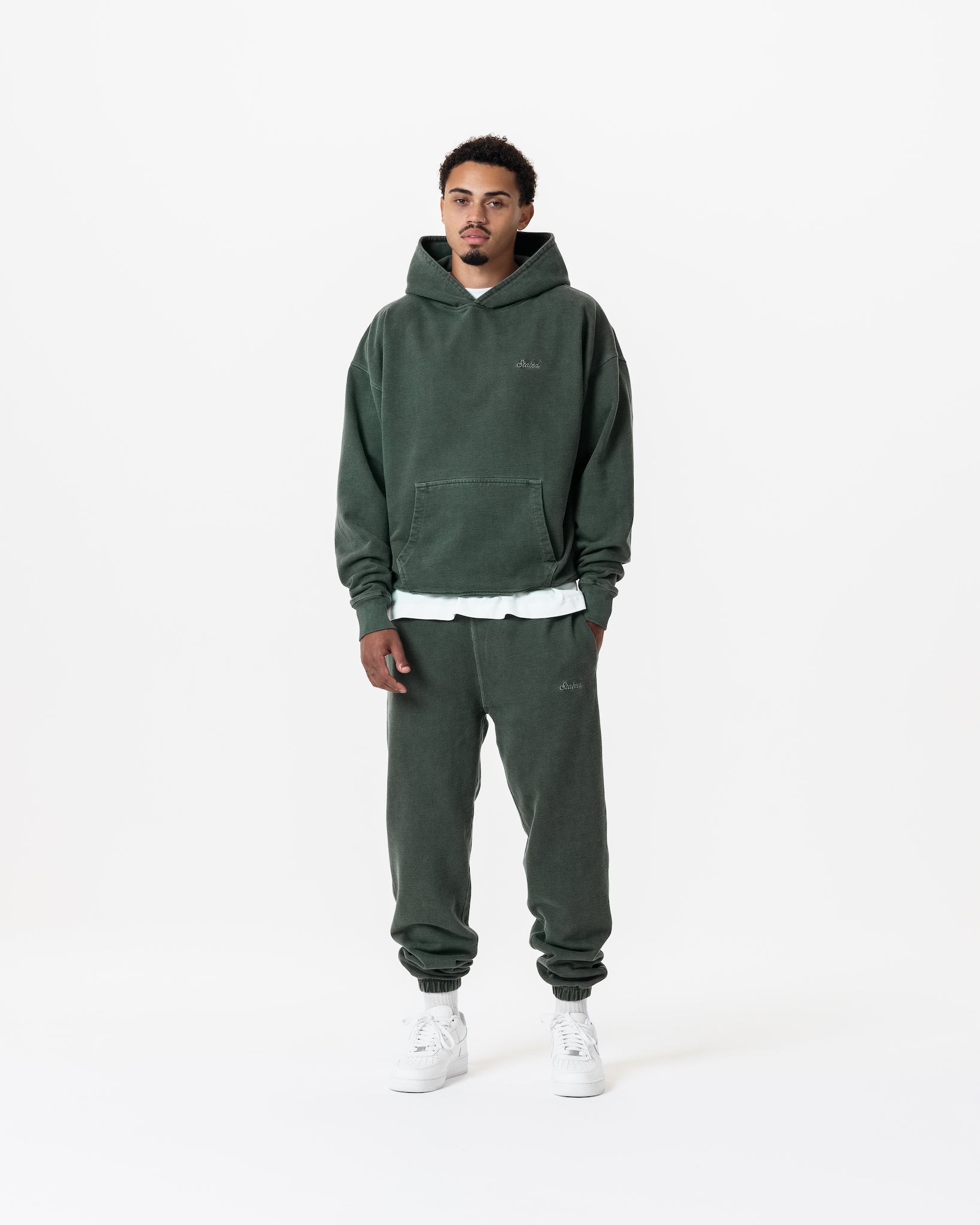 Classic Hoodie – Washed Green