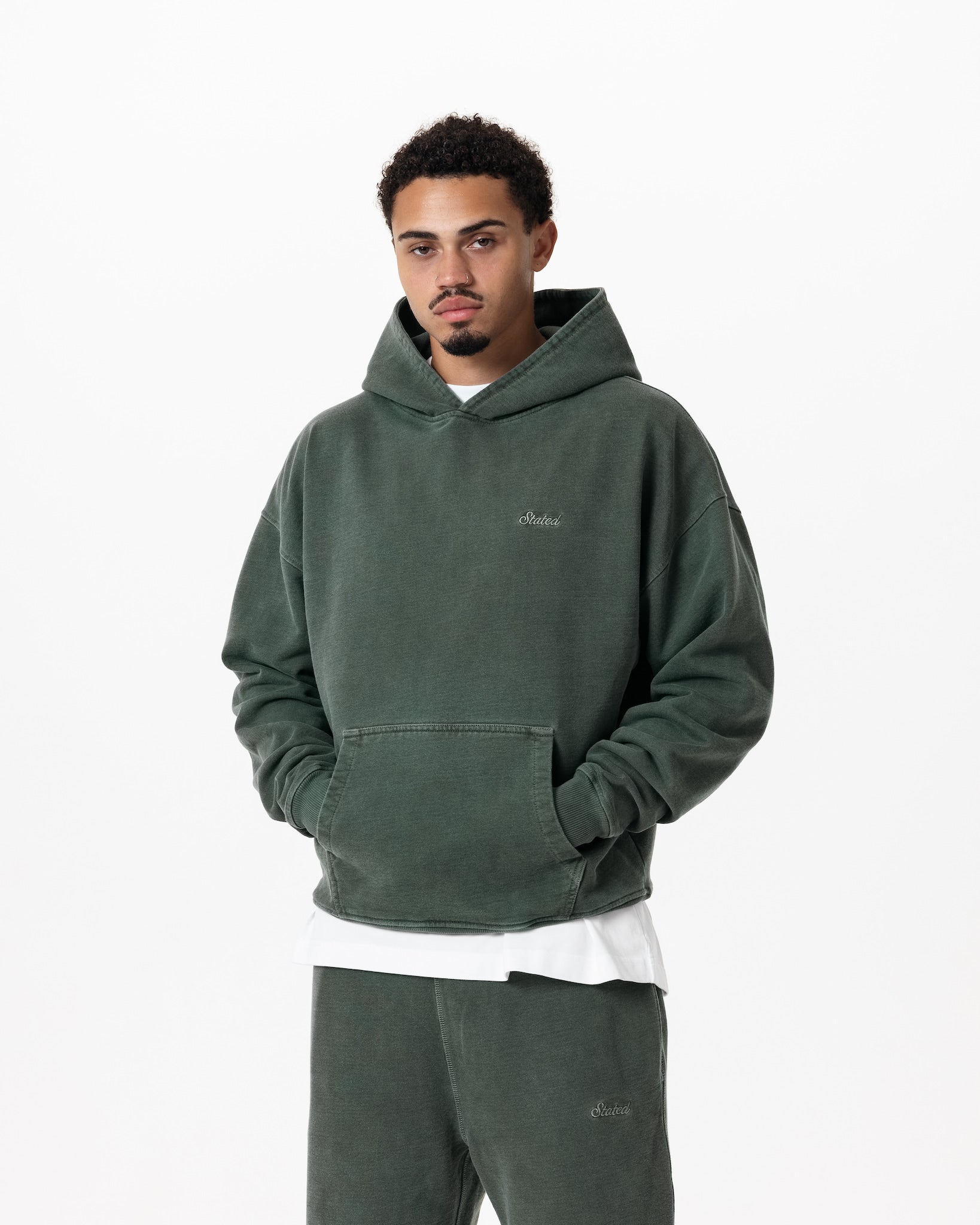 Classic Hoodie – Washed Green