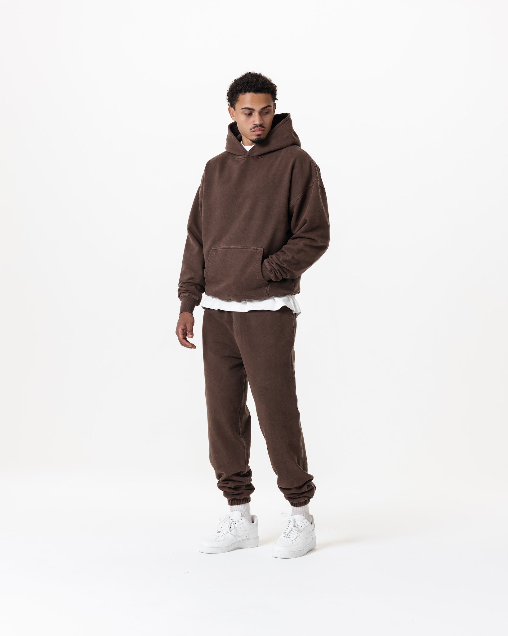 Core Hoodie – Washed Brown