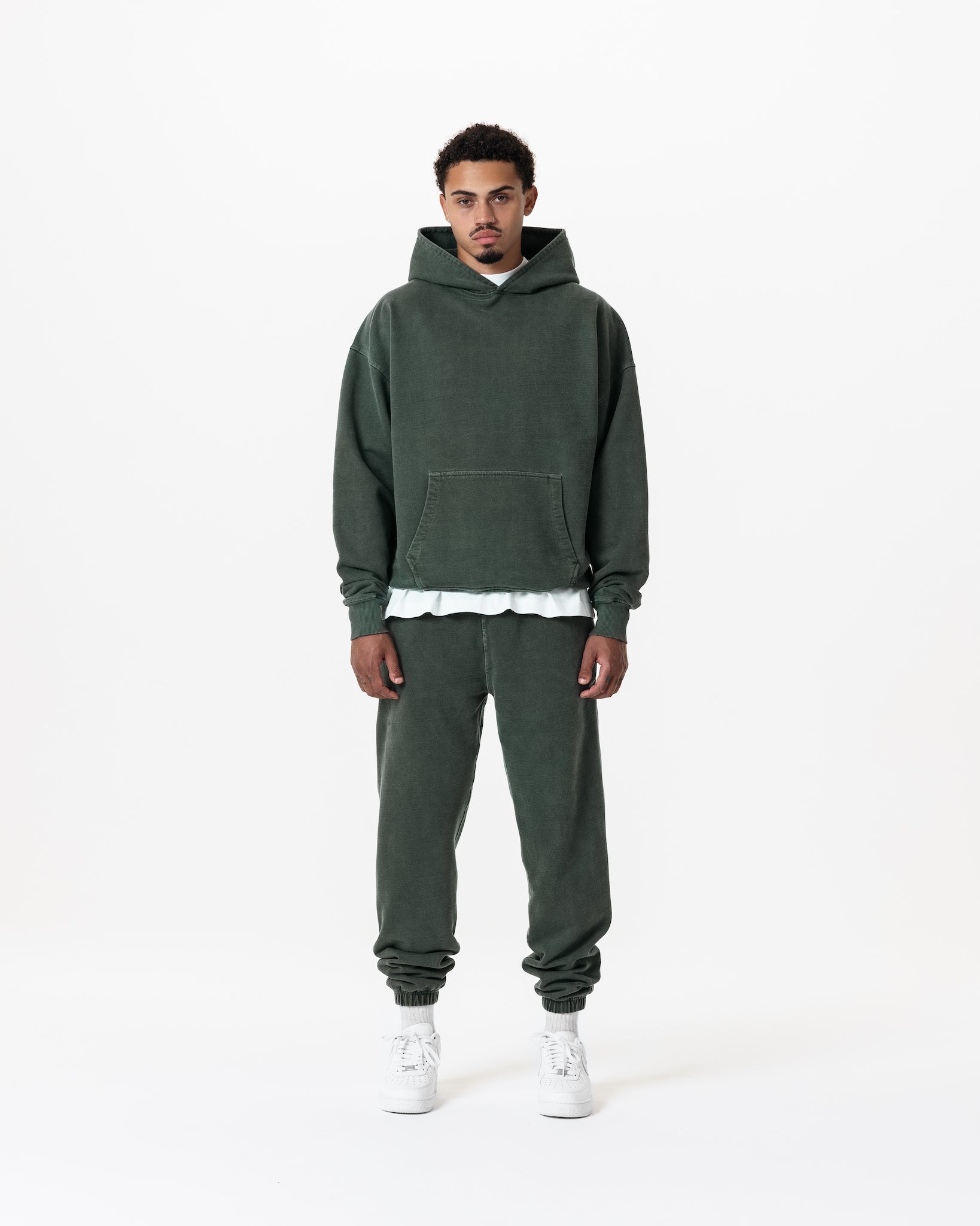 Core Hoodie – Washed Green