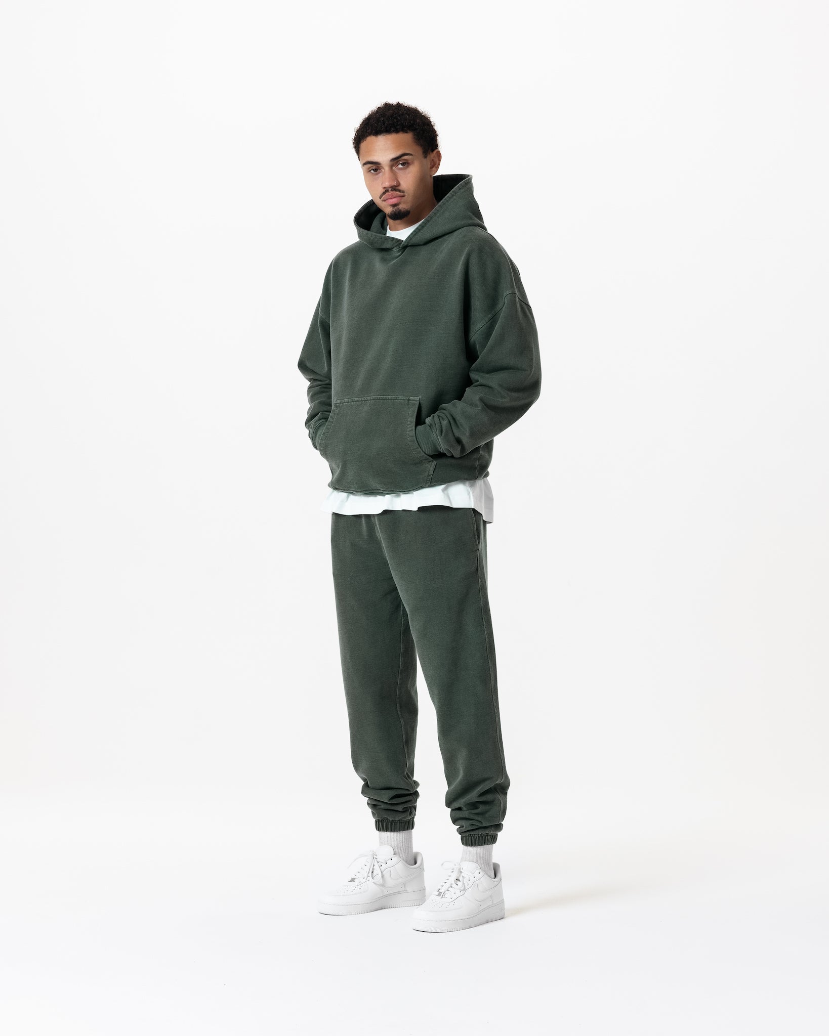 Core Hoodie – Washed Green