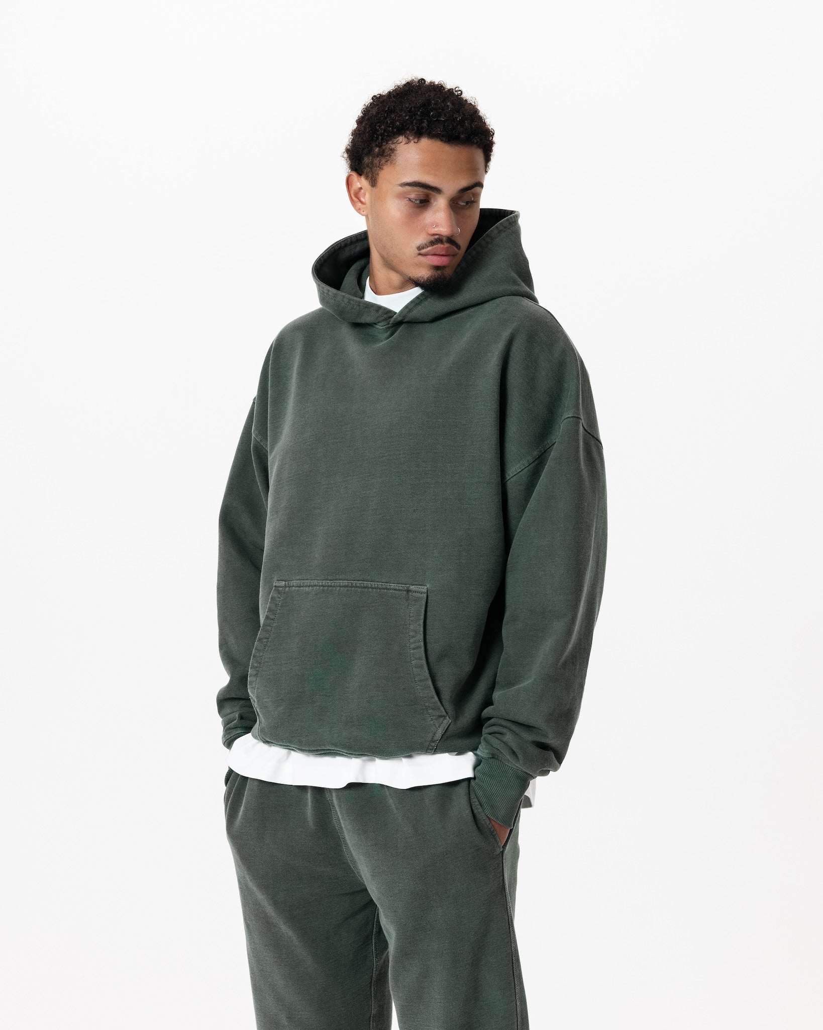 Core Hoodie – Washed Green