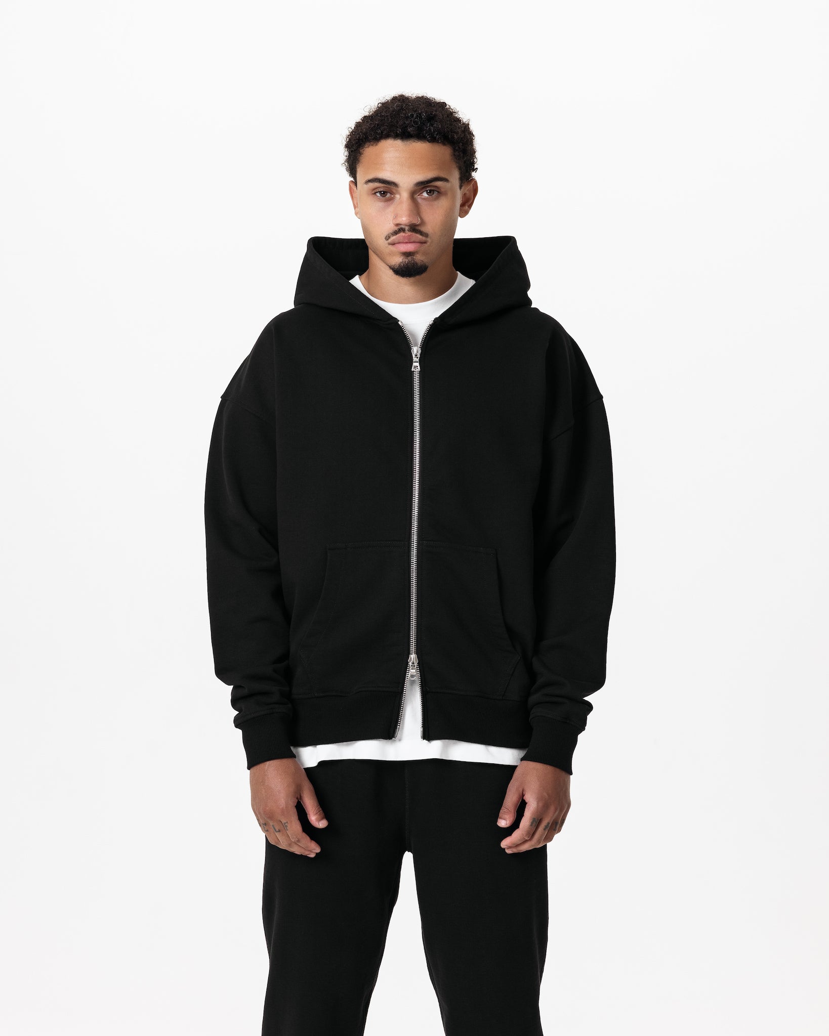 Core Zip Hoodie – Black