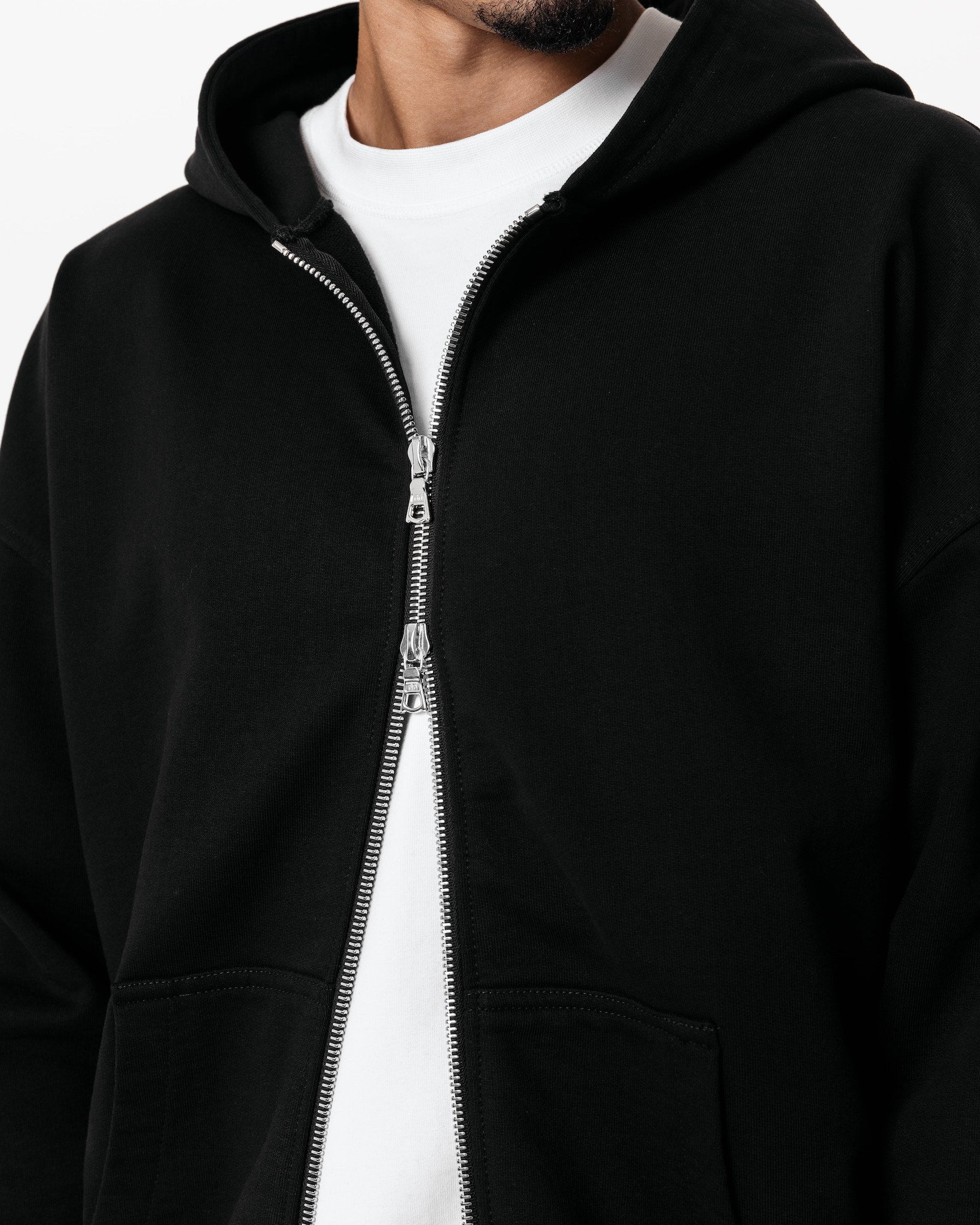 Core Zip Hoodie – Black